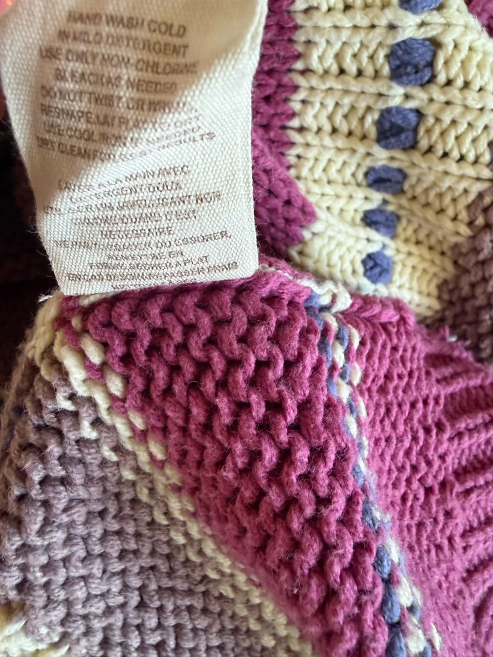 Free People Babydoll Striped Button Cardigan Pink Small EUC